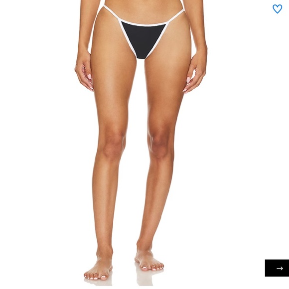 superdown Other - Superdown Gianna Bikini Bottom in Black and White, Size: M
